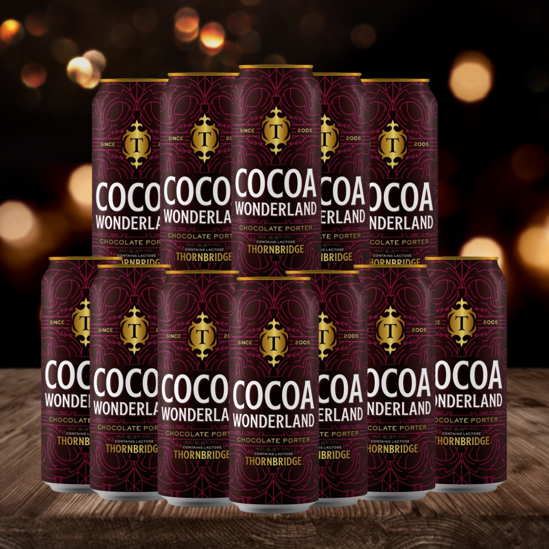 Thornbridge COCOA WONDERLAND Chocolate Porter 440 ml Cans – ABV 6.8% (12 Pack)