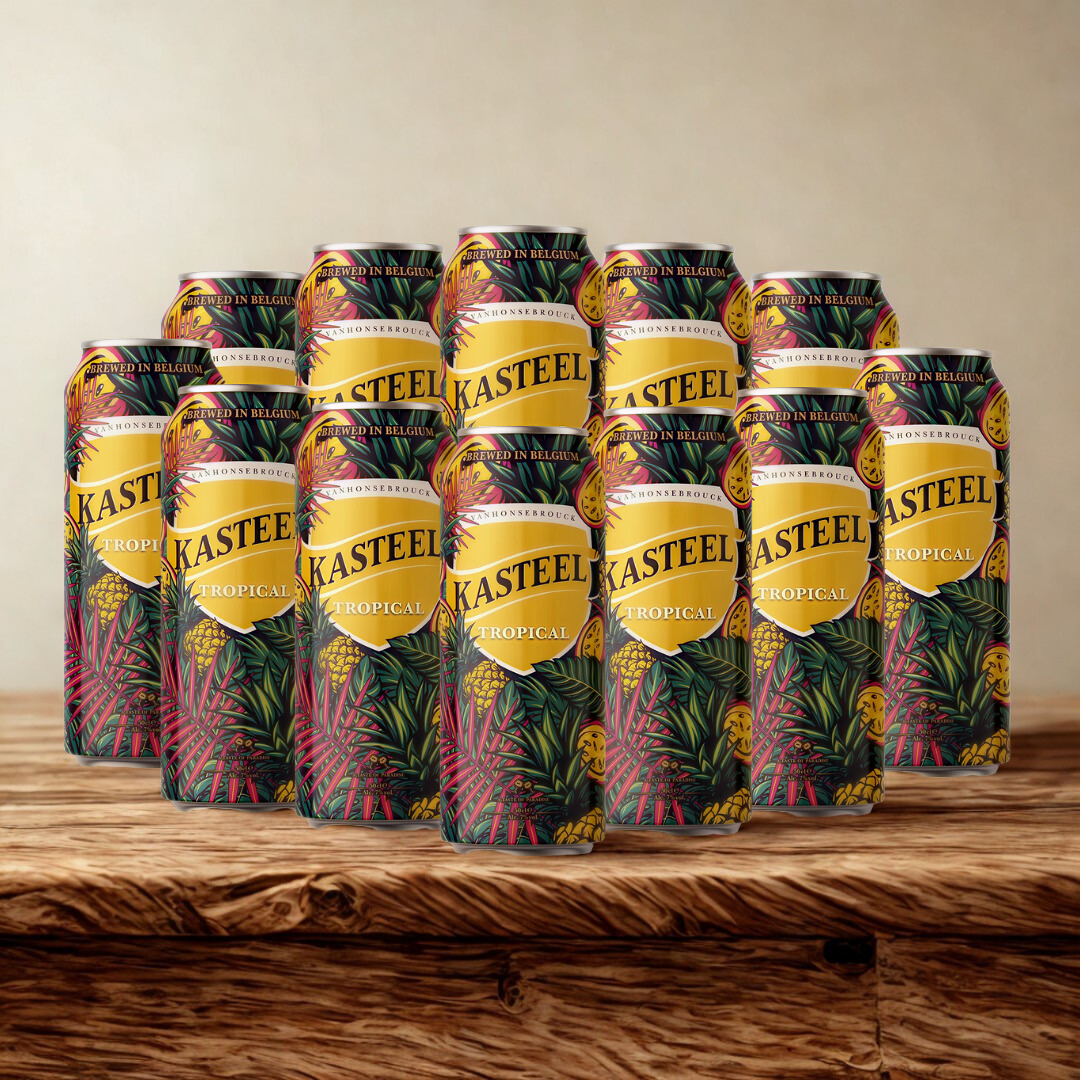 Kasteel Tropical Belgian Fruit Beer 500ml Cans – 7% ABV (12 Pack)