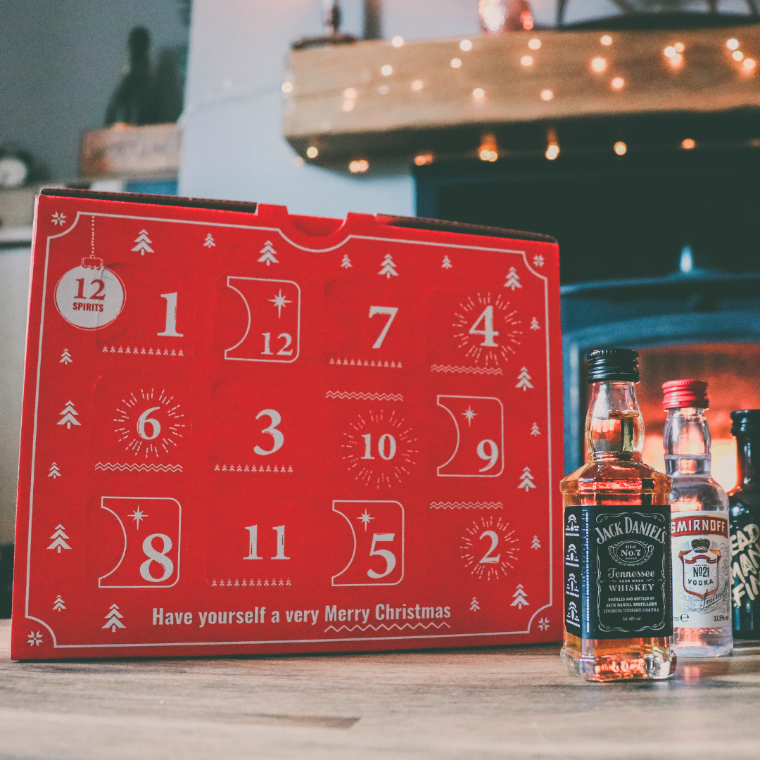 12 Spirits of Christmas Advent Calendar 2024 - With Rum, Gin, Whiskey, Vodka & Tequila (12 x 5cl) - BEERHUNTER