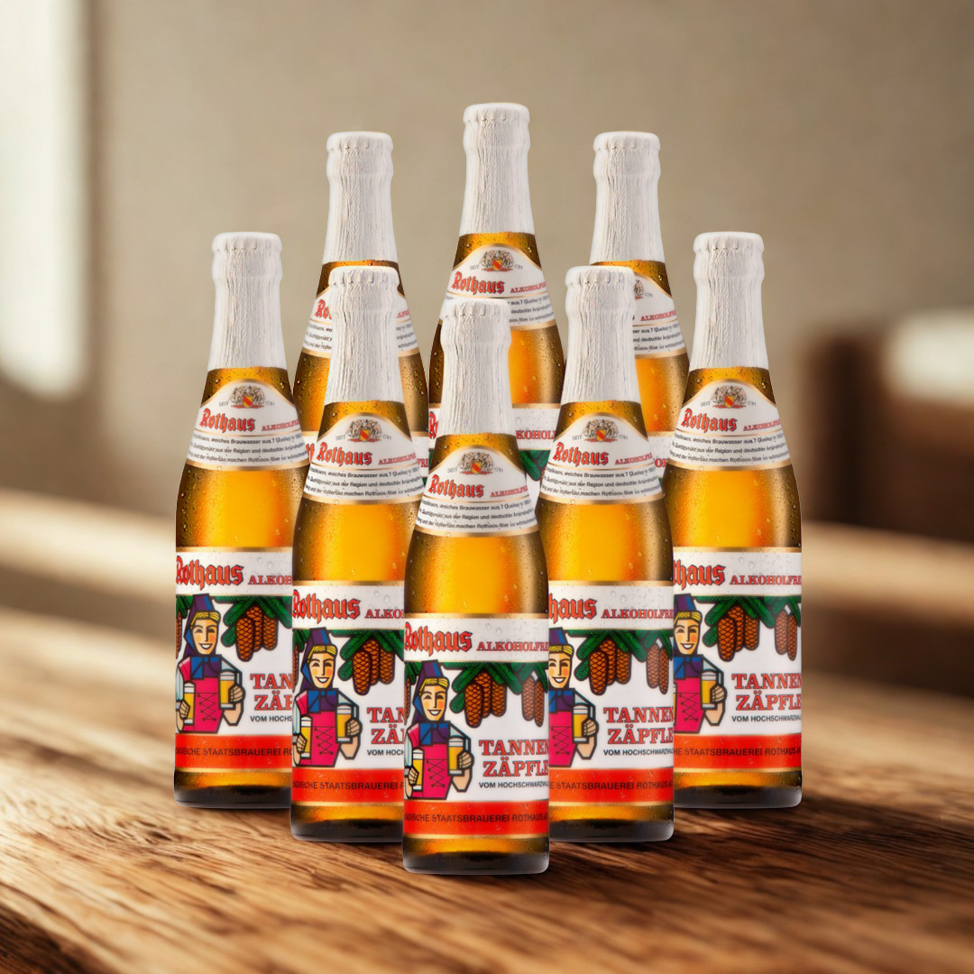 Rothaus German Alkoholfrei Tannenzäpfle Pils 330ml Bottles - 0.4% ABV (Multipack)