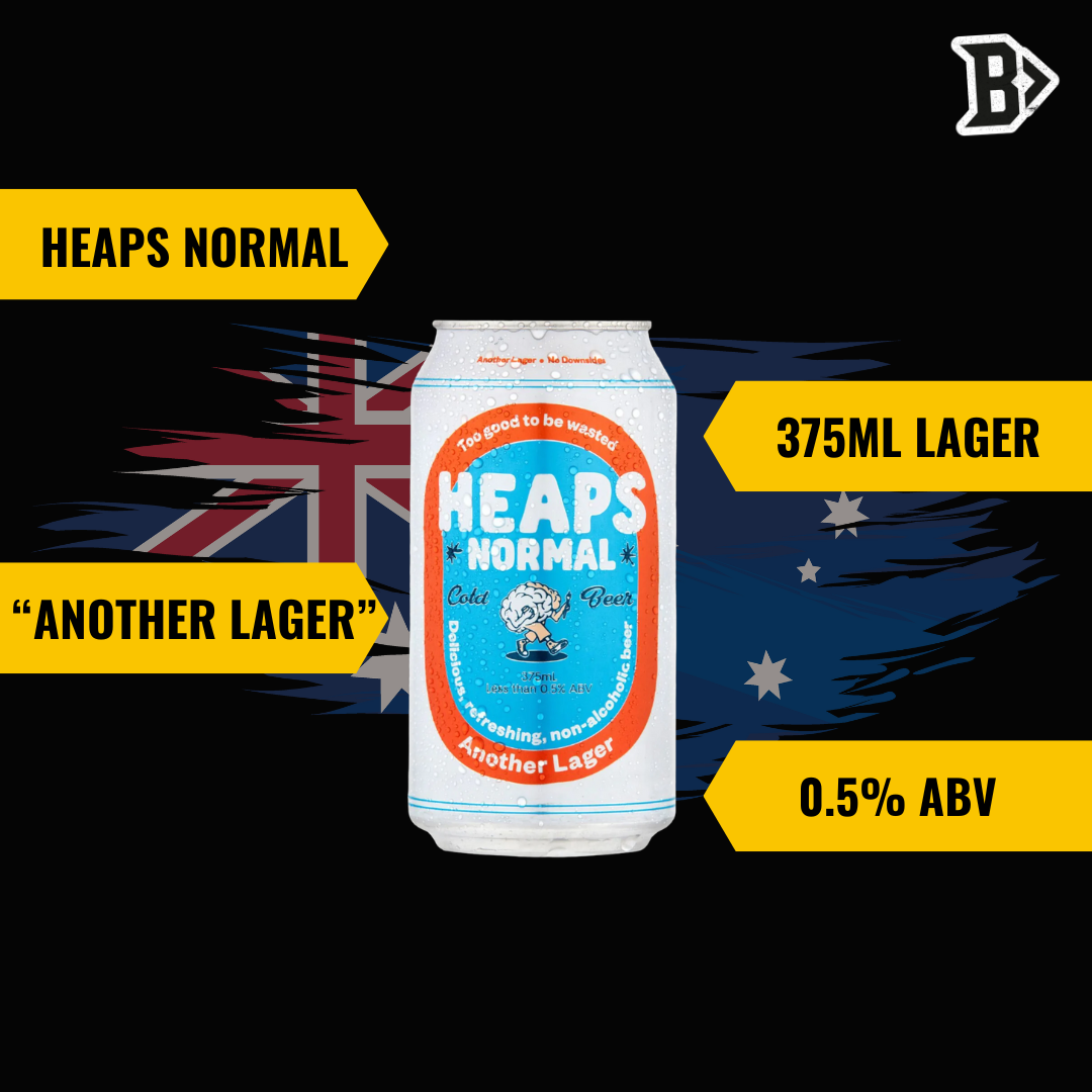 Heaps Normal Another Lager Non-alcoholic 375ml Cans - 0.5% ABV (Multipack)