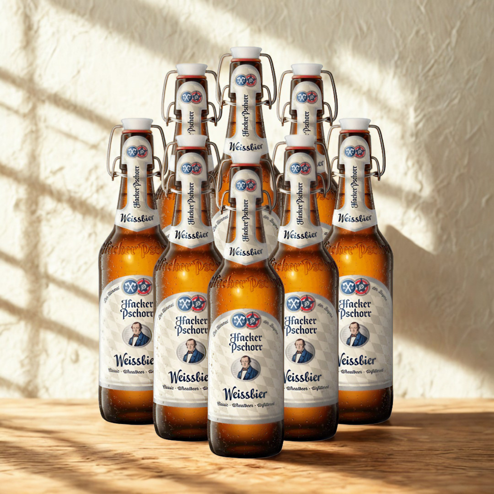 Hacker Pschorr Hefe Weissbier German Wheat Beer 500ml Bottles 5.5% ABV (Multipack)