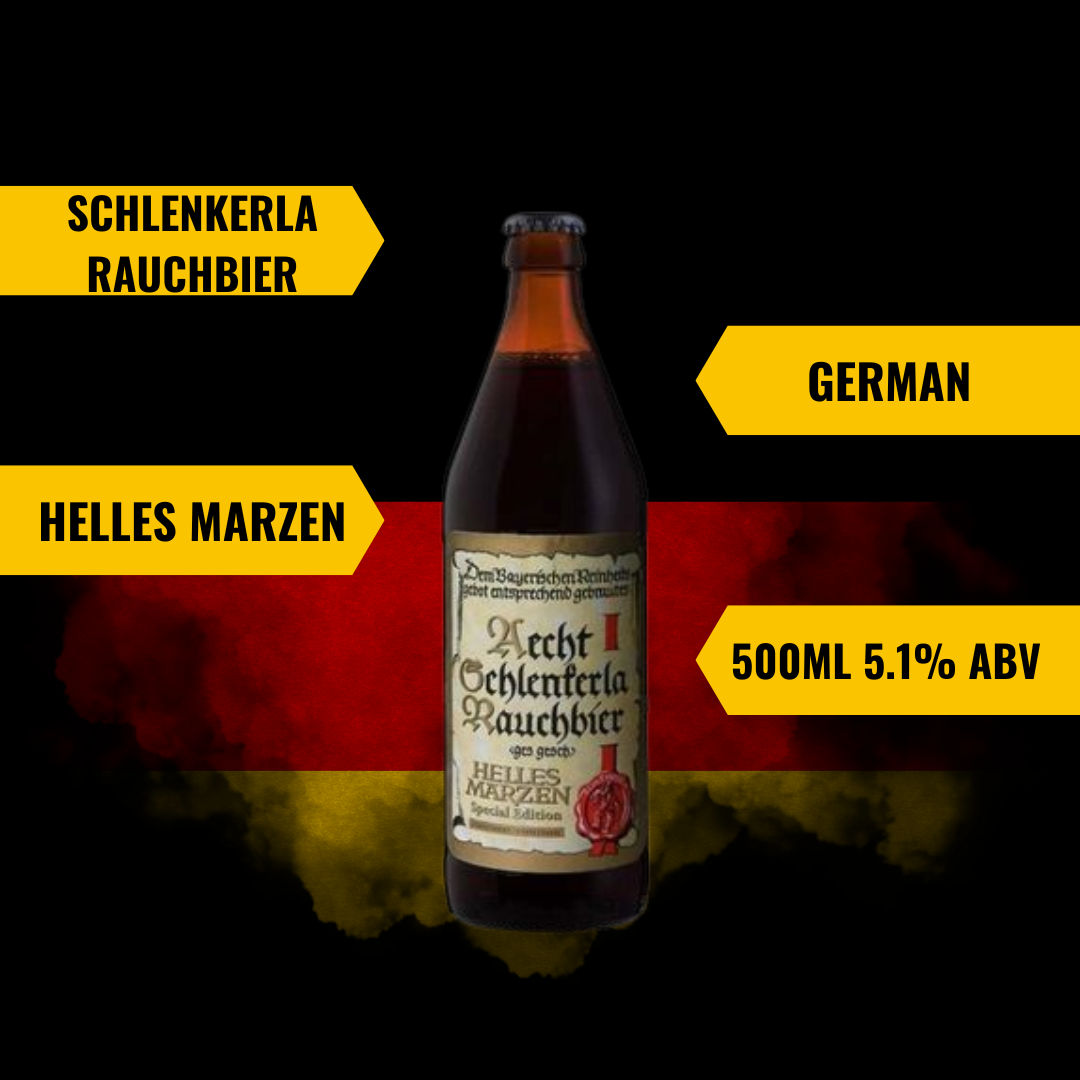Schlenkerla Rauchbier German Helles Marzen 500ml Bottles - 5.1% ABV (8 pack) BBE - 04/26