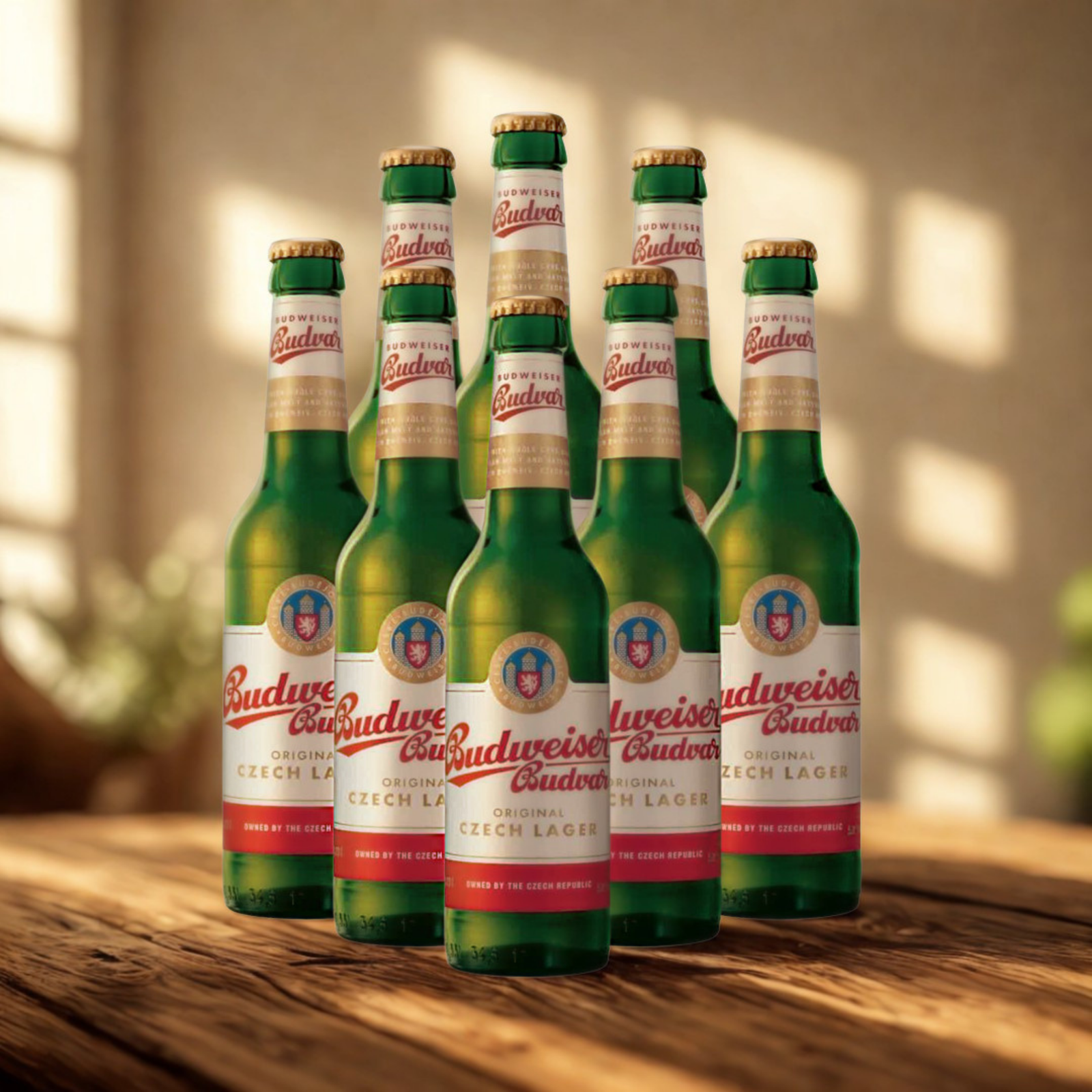 Budweiser Budvar Czech Lager 330ml Bottles - 5% ABV (Multipack)