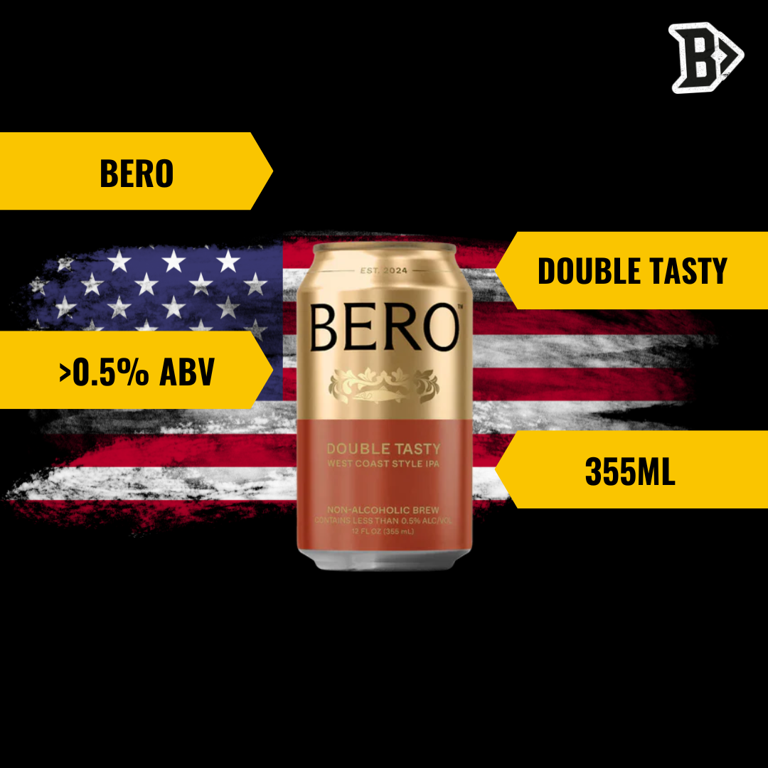 BERO Double Tasty West Coast IPA 355ml Cans – 0.5% ABV (8 pack)