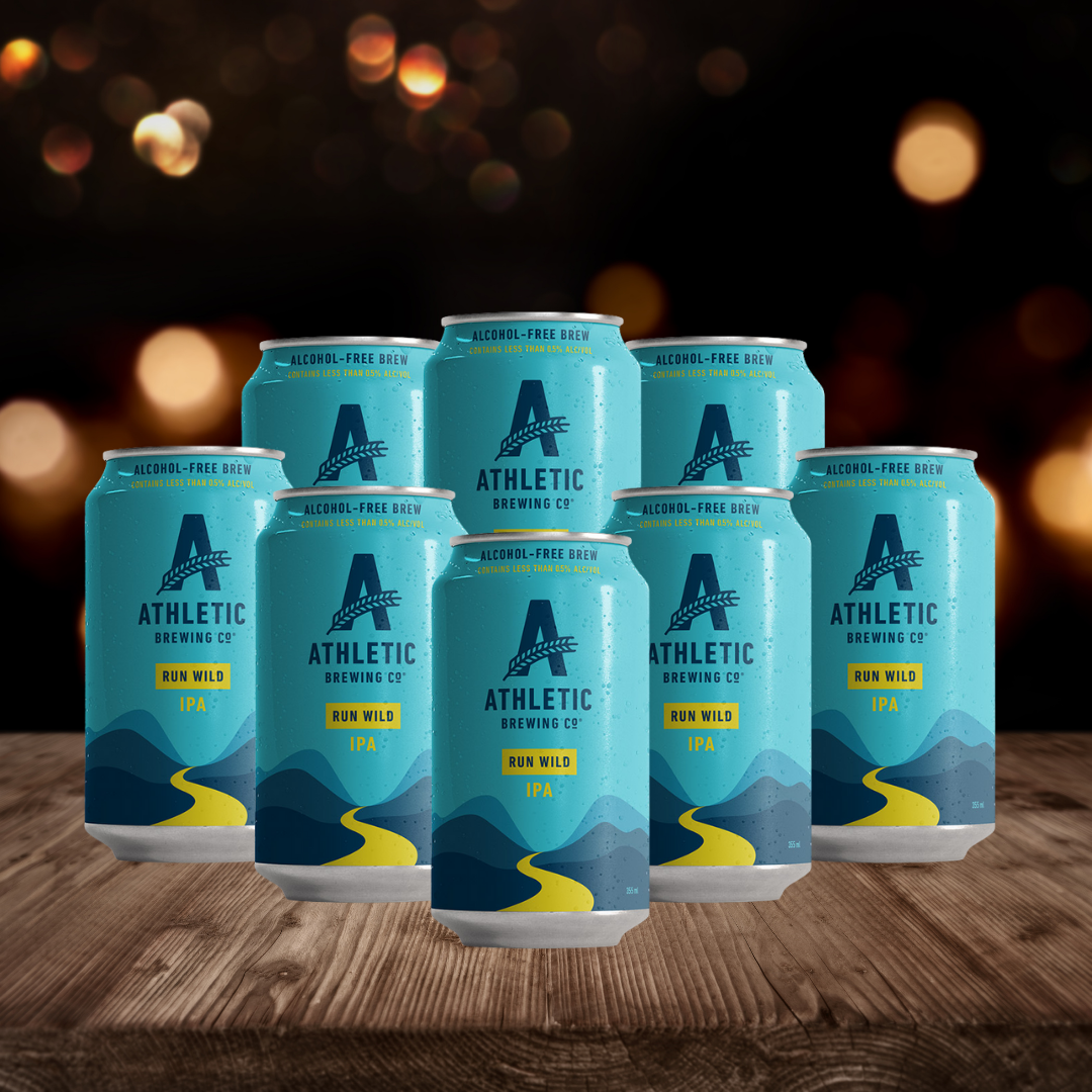 Athletic Brewing Co Run Wild American Alcohol Free IPA 355ml Cans - 0.5% ABV (MultiPack)