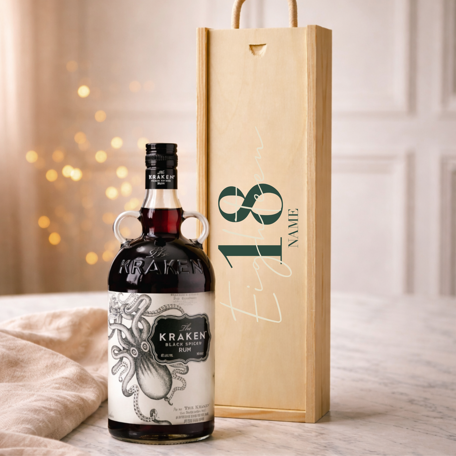 Personalised 18th Birthday Rum Gift Set – Rum with Personalised Lid