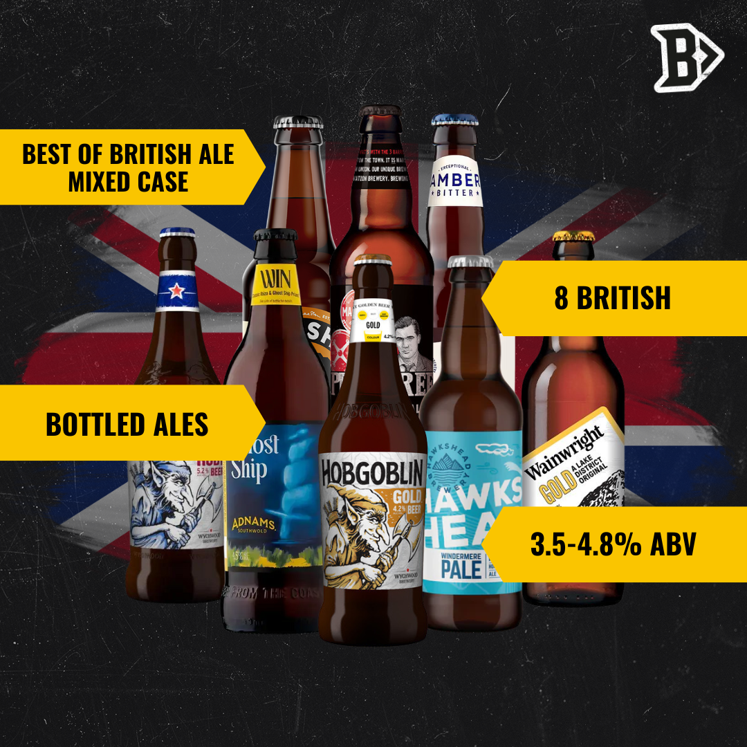 Best of British Ale Mixed Beer Selection with Glass (8 Pack)