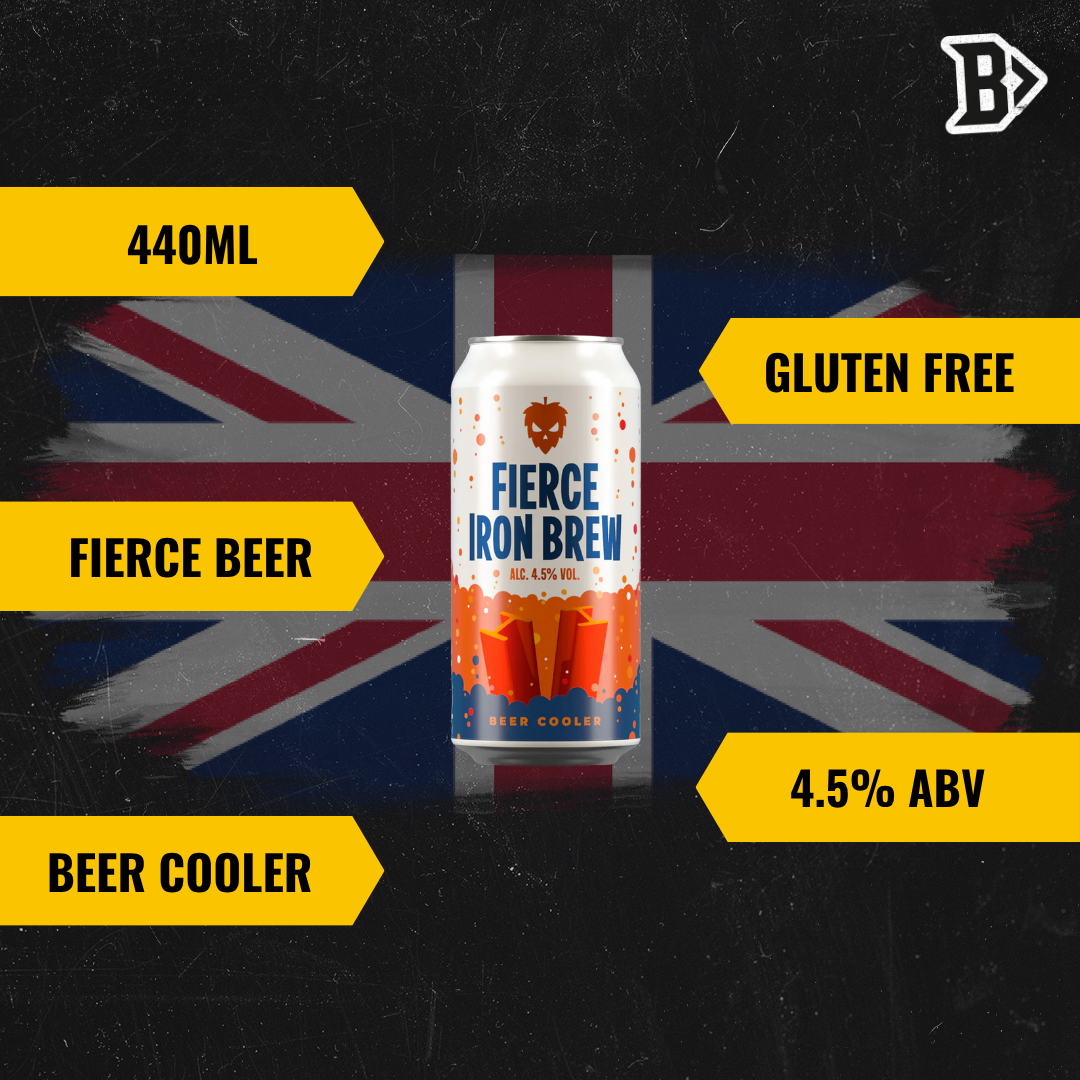 Fierce Beer Gluten Free Beer Cooler Iron Brew 440ml Cans - 4.5% ABV (8 Pack)