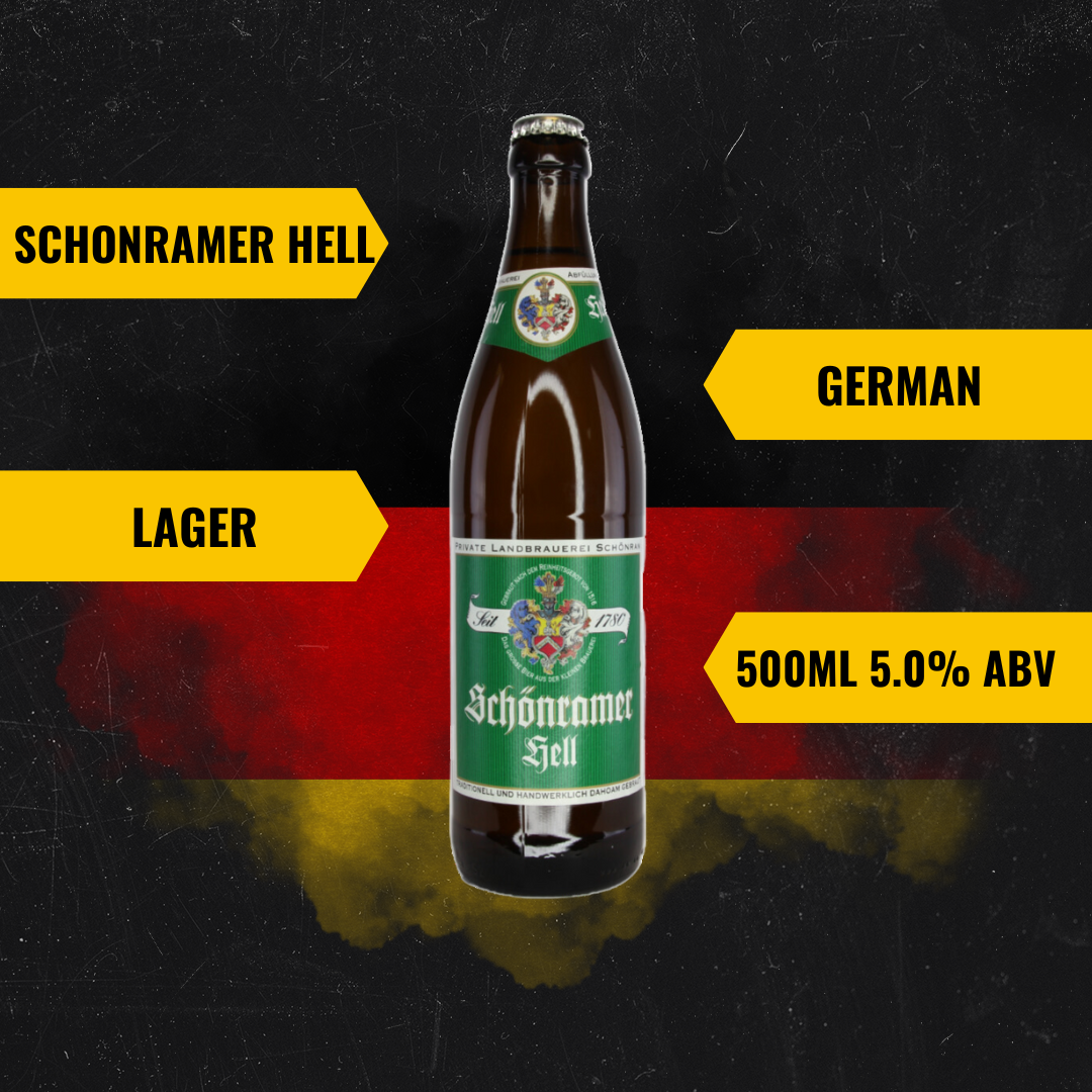 Schonramer Hell German Lager 500ml Bottles - 5.0% ABV (12 Multipack)