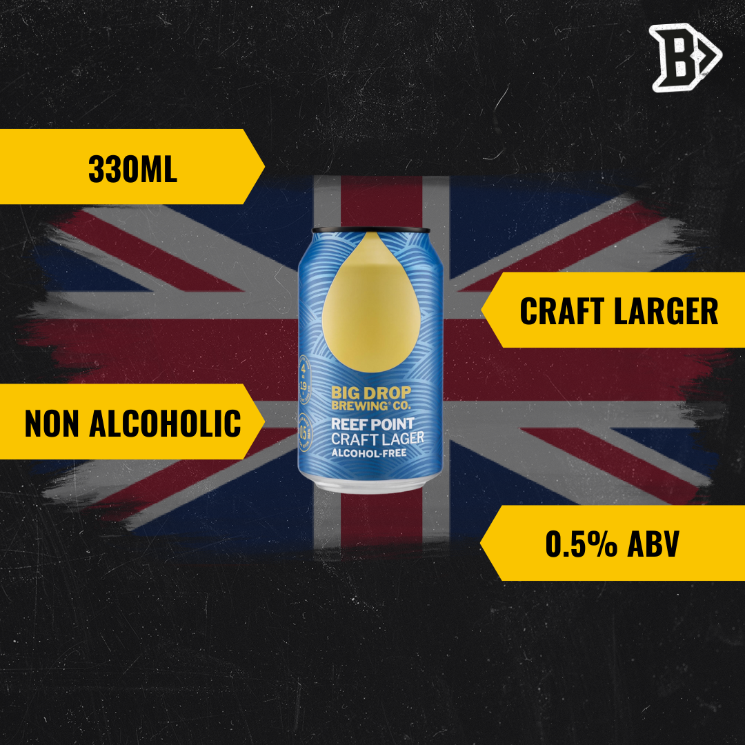 Big Drop Reef Point Non-Alcoholic Lager 330ml Cans - 0.5% ABV (12 Pack)