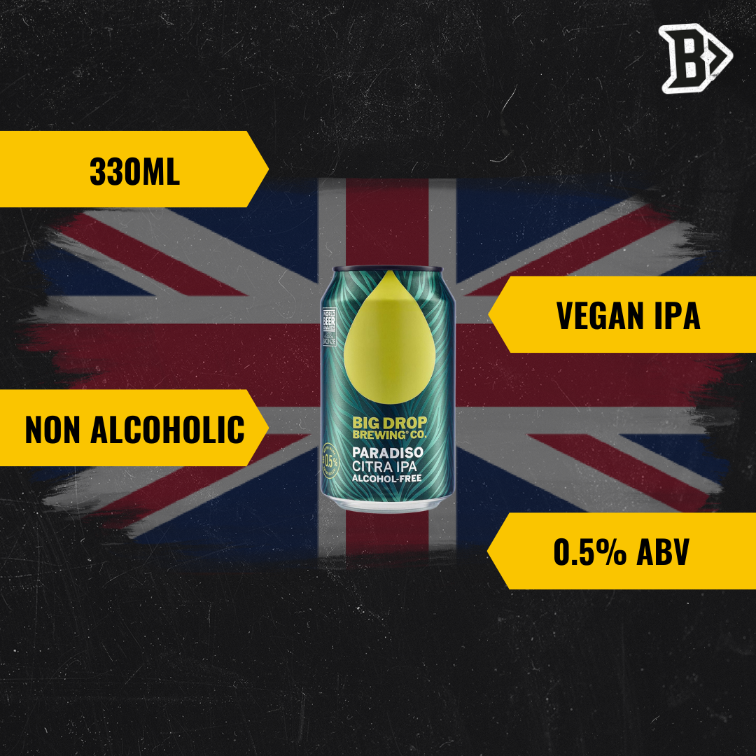 Big Drop Paradiso Vegan Non - Alcoholic 330ml Cans - 0.5% ABV (Multipack)