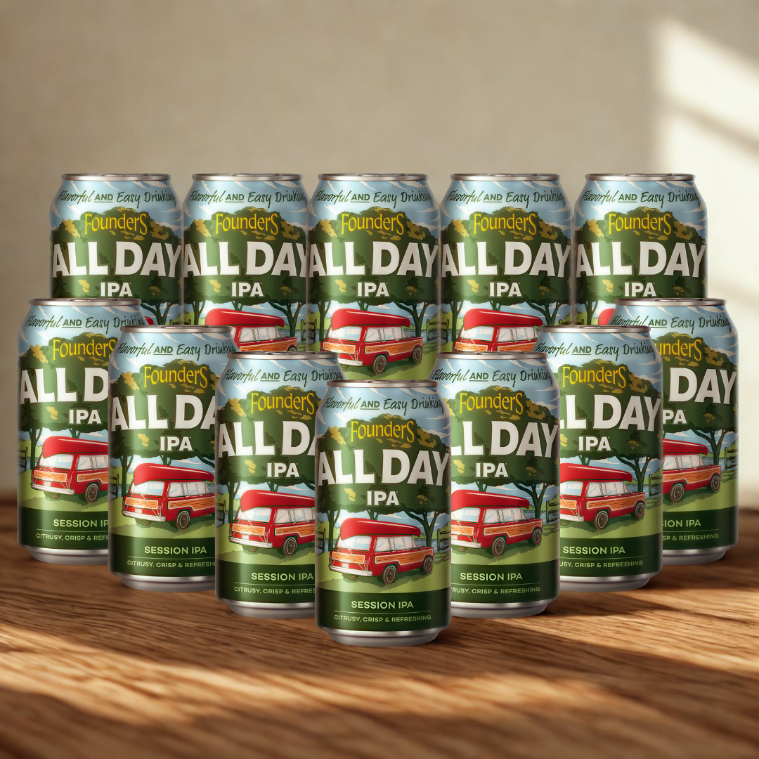 Founders All Day American IPA 355ml Cans - 4.7% ABV (Multipack)