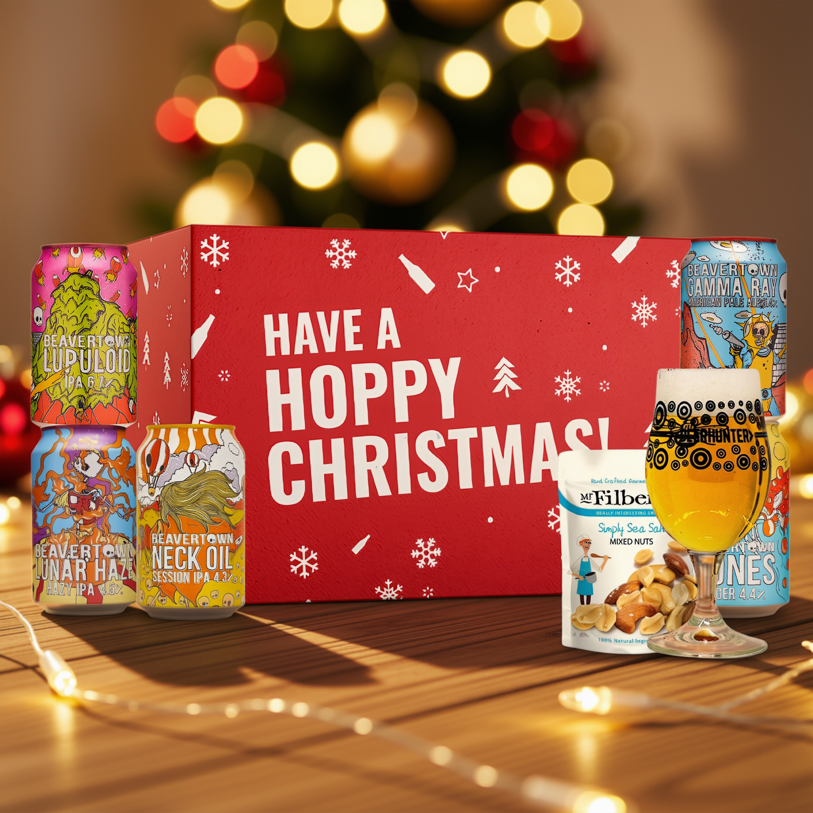 Hoppy Christmas Beavertown Brewery British Craft Beer Gift Set – 5 x 330ml Cans