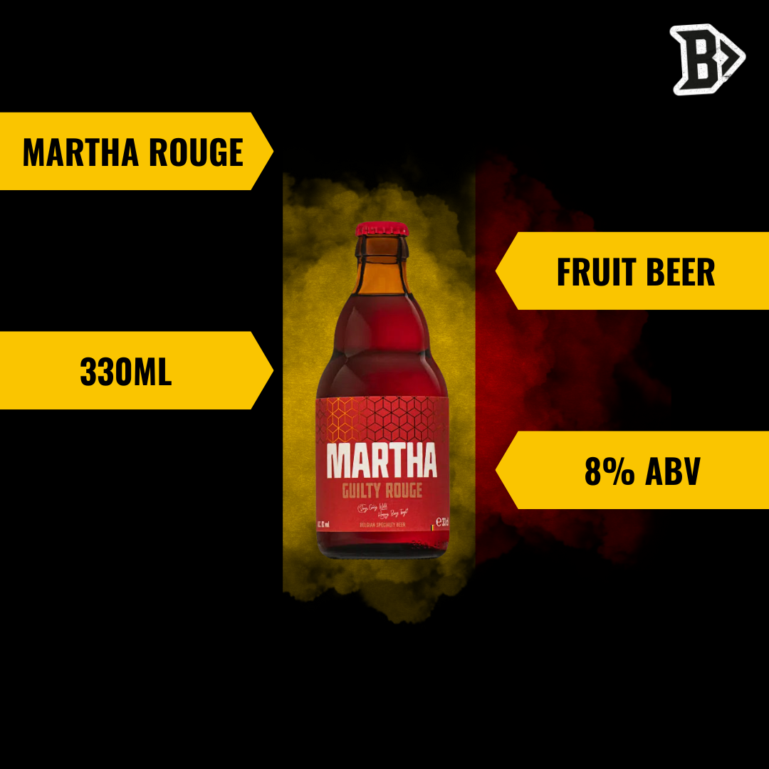 Martha Rouge Belgium Fruit Ale 330ml Bottles - 8.0% ABV (12 Pack)