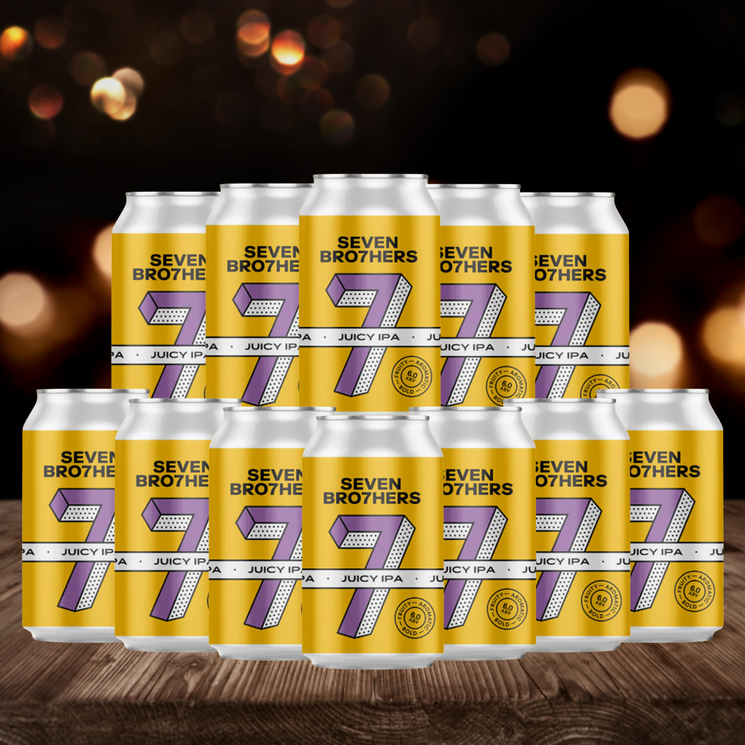 Seven Brothers JUICY IPA New England / Hazy IPA 330 ml Cans – ABV 6.0% (12 Pack)