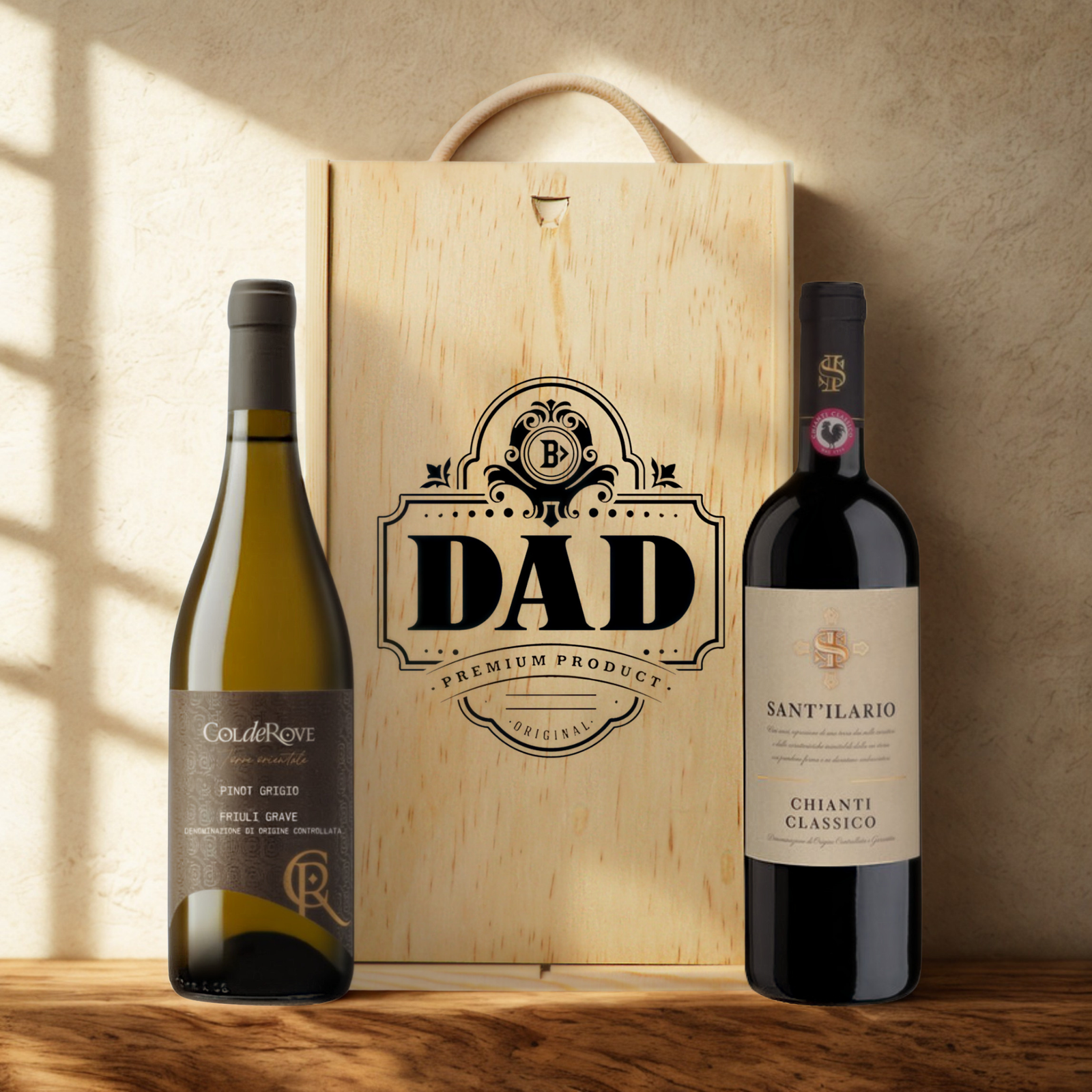 Best Dad Wine Gift Set – Premium Red & White Wine Selection