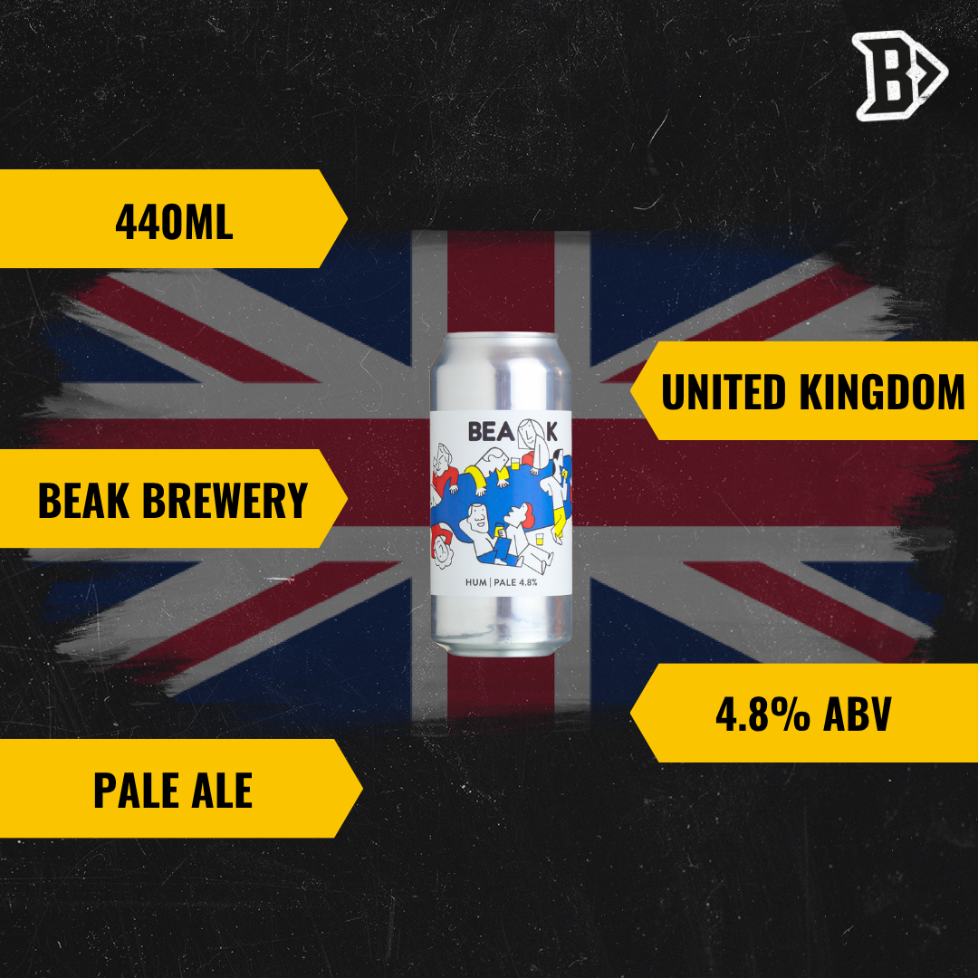 Beak Brewery British Pale Ale Hum Pale 440ml Cans - 4.8% ABV (8 Pack)