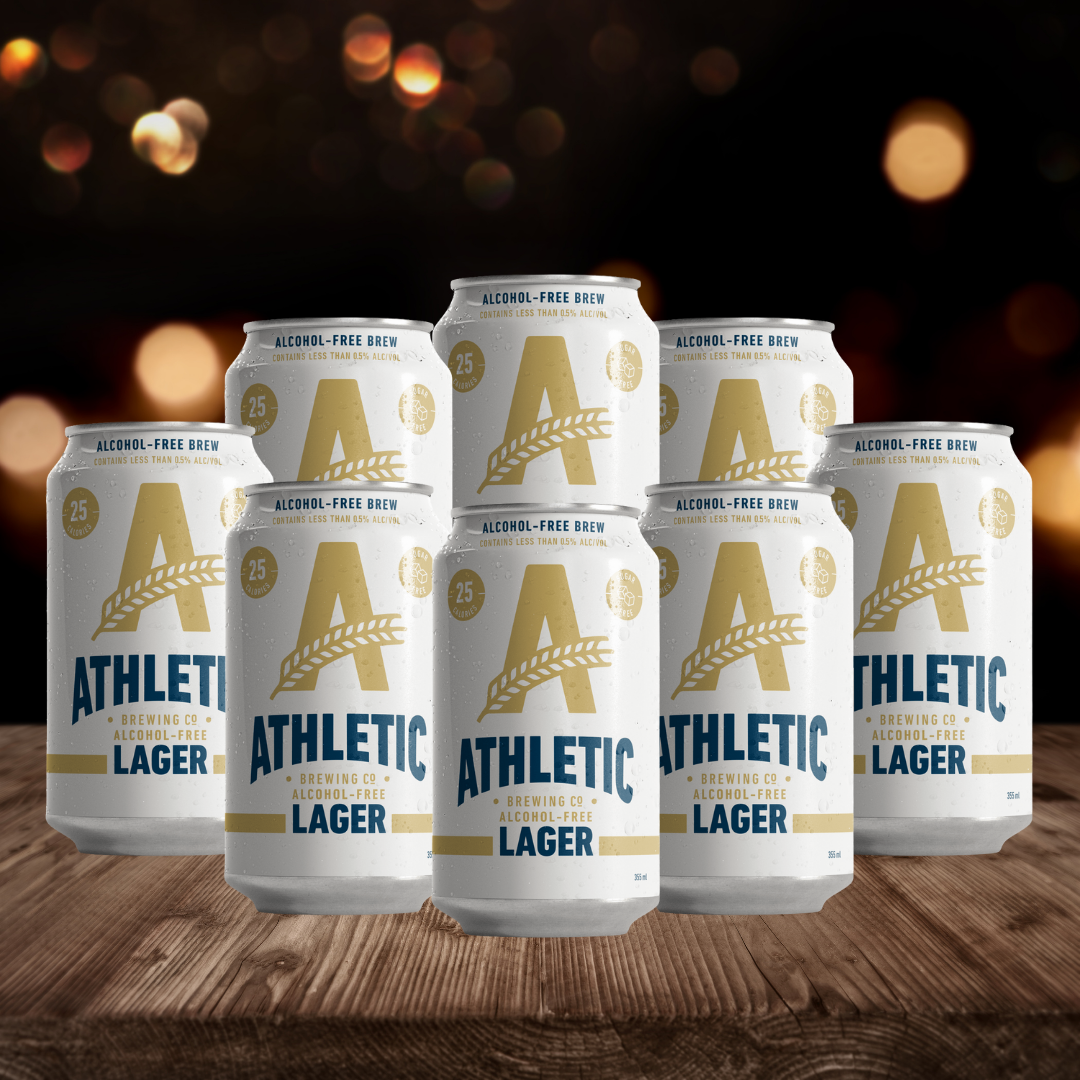 Athletic Brewing Co Alcohol Free Lager 355ml Cans - 0.5% ABV (Multipack)