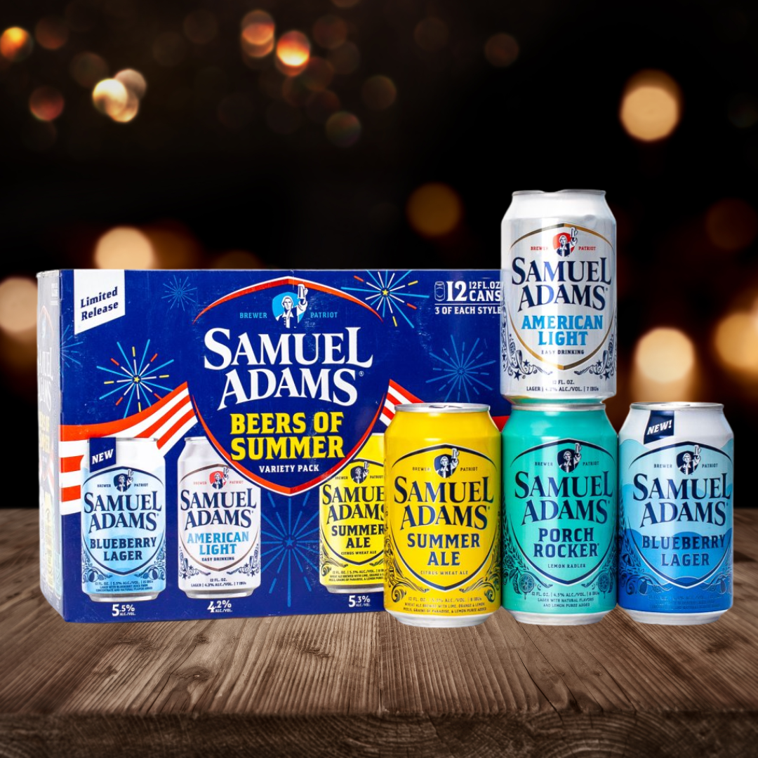 Samuel Adams BEERS OF SUMMER American Craft Beer Variety Pack – ABV 4.3–5.5% (12 Pack) - BBD November 2025