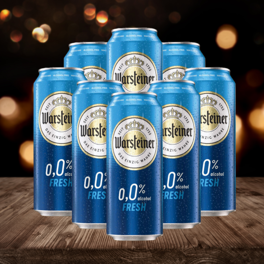 Warsteiner Fresh German Alcohol Free Pilsner 500ml Cans - 0.0% ABV (Multipack)