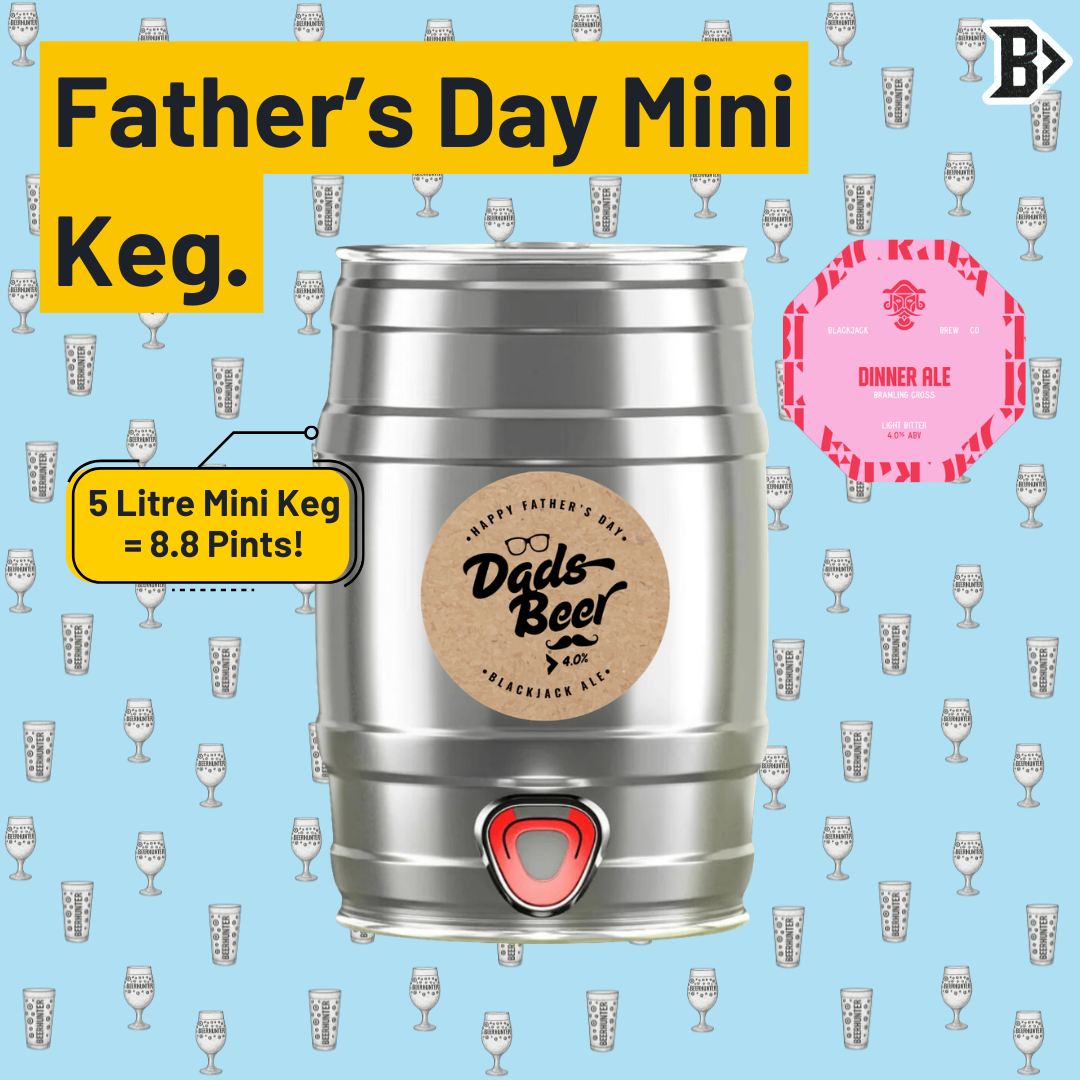 Father's Day Dad's Beer Mini Keg 5 Litre – Limited Edition Blackjack Brewery Ale 4.0% ABV