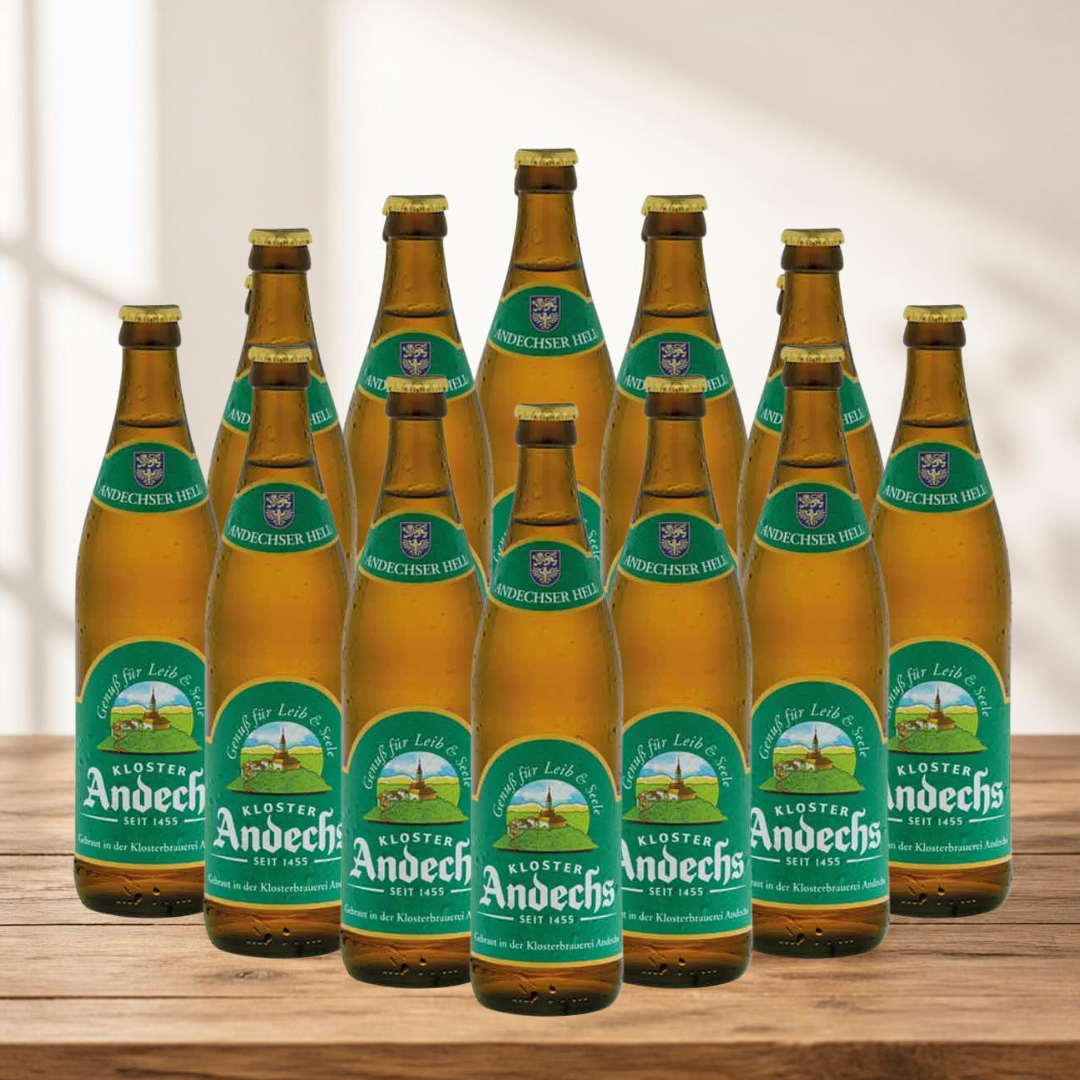 Andechs Andechser Hell German Lager 500ml Bottles - 4.8% ABV (Multipack)