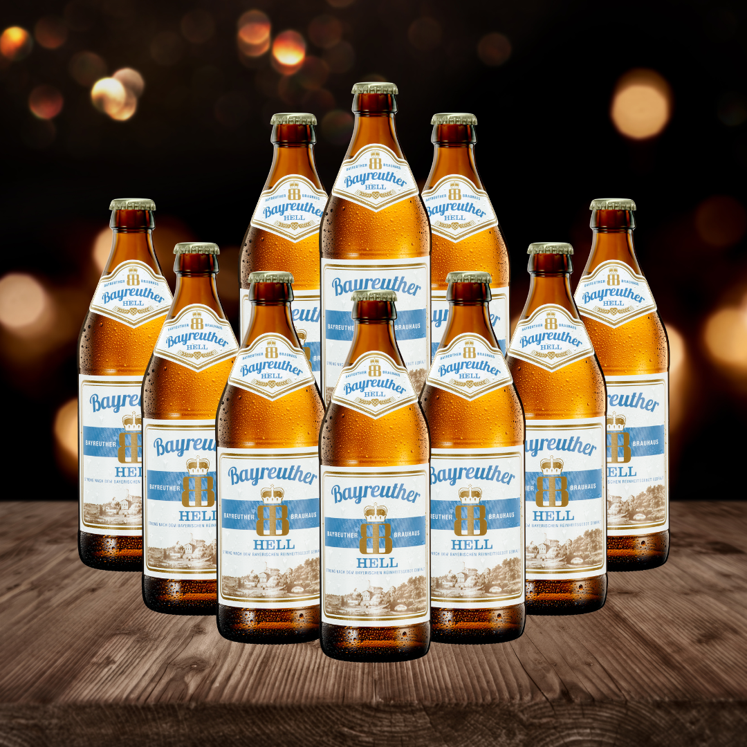 Bayreuther German Helles 500ml Bottles 4.9% ABV (10 Pack) - BBD 29/04/26