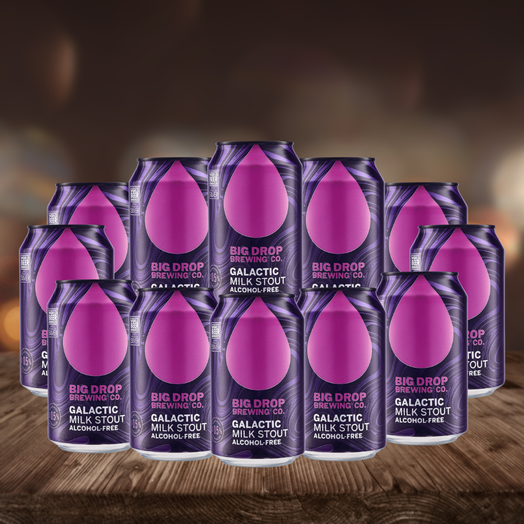 Big Drop Galactic Stout Non - Alcoholic 330ml Cans - 0.5% ABV (Multipack)