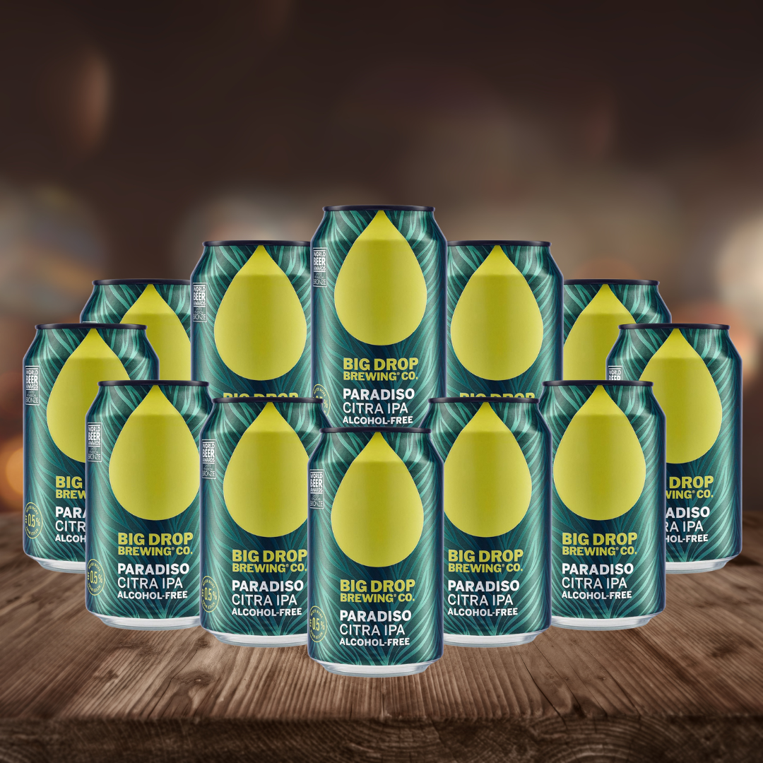 Big Drop Paradiso Vegan Non - Alcoholic 330ml Cans - 0.5% ABV (Multipack)