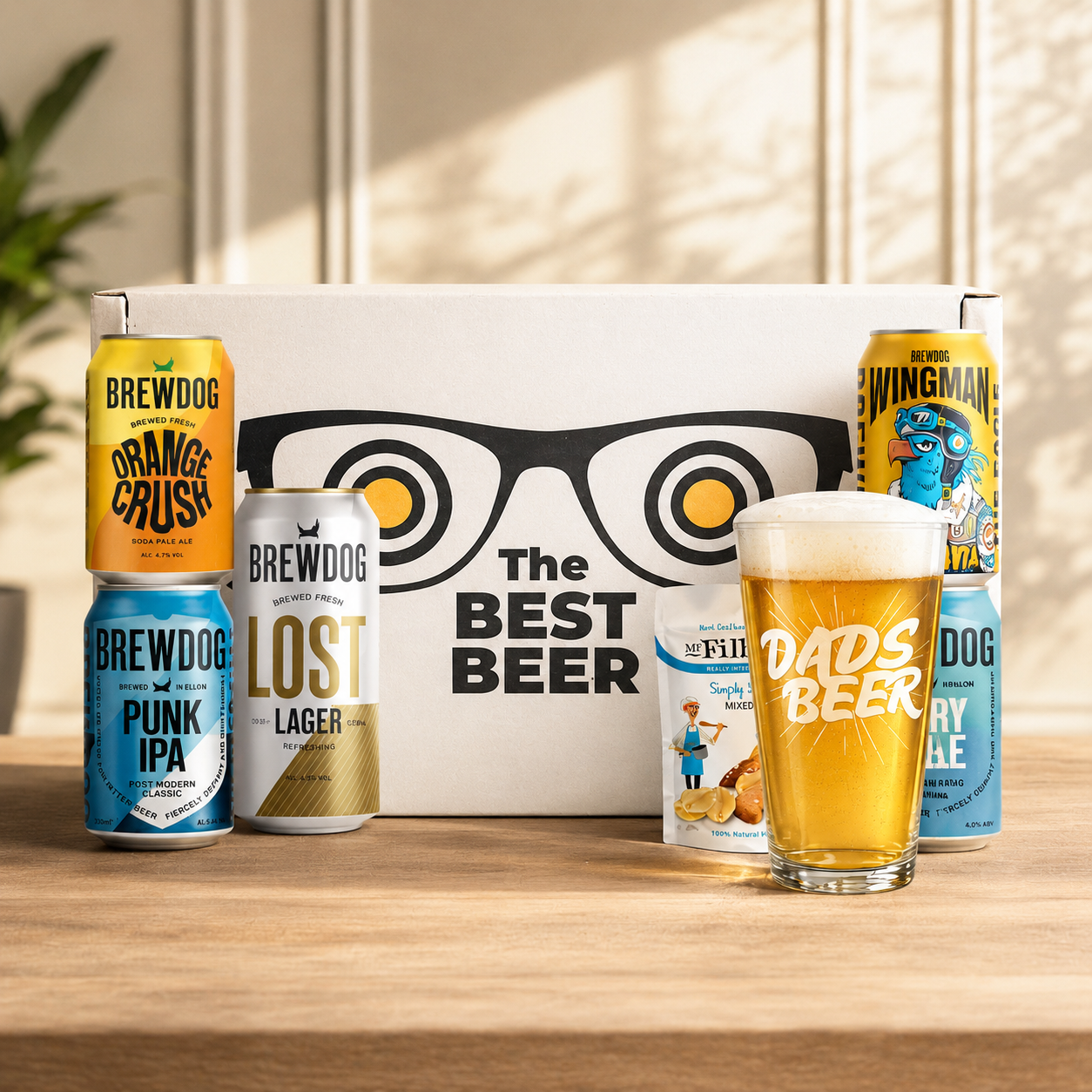 BrewDog Craft Beer “Best Dad” Gift Pack (5 Cans) with Dad’s Beer Glass