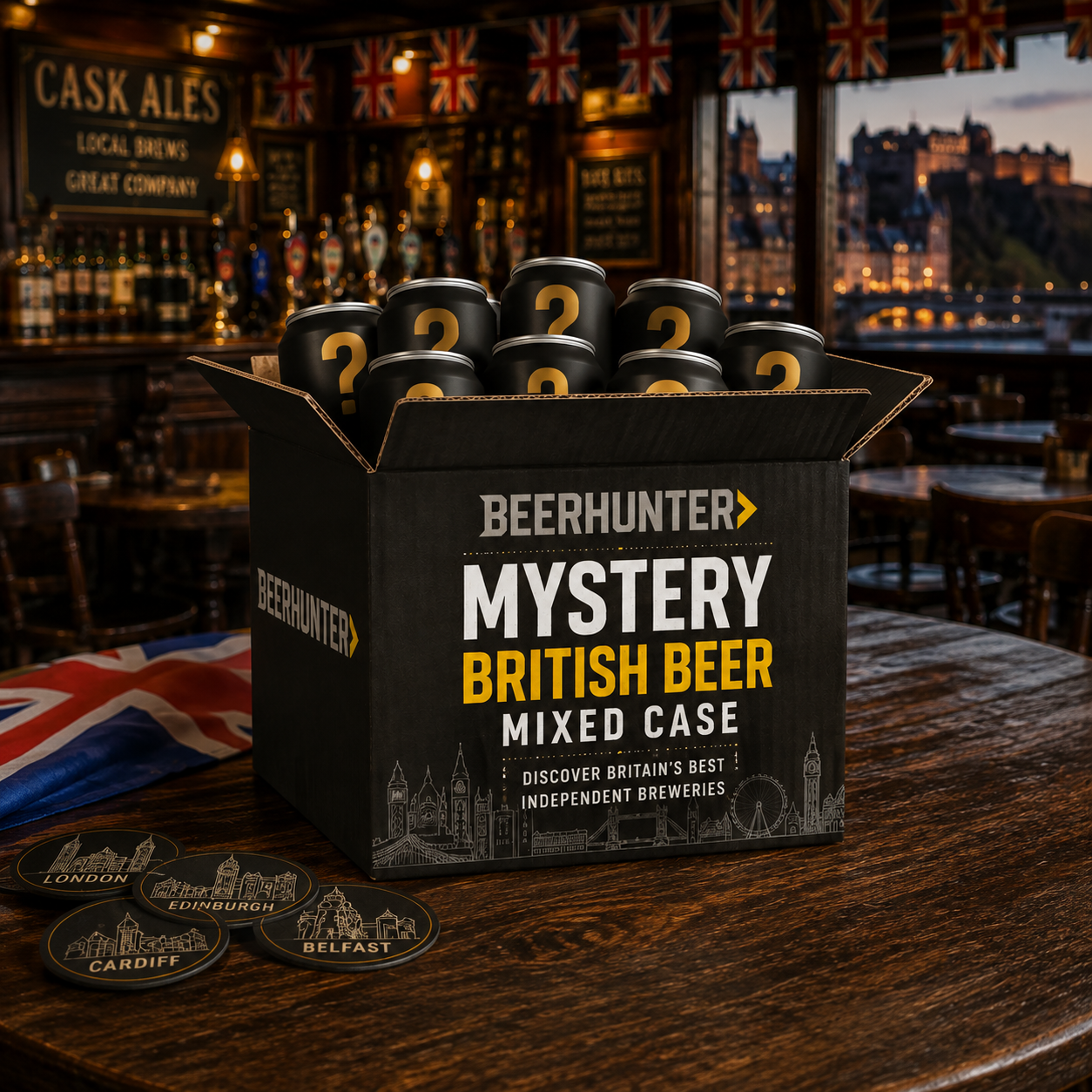 British Mystery Beer Case (12 Pack) – Mystery Craft Beer Selection | IPA, Pale Ale, Lager