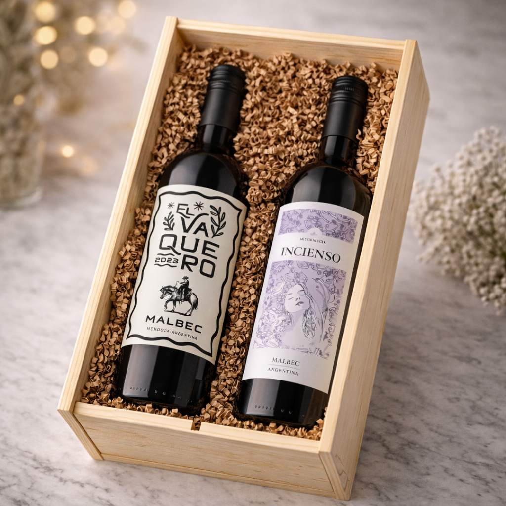 Personalised 18th Birthday Malbec Classic Red Wine Gift Set Two x 75cl
