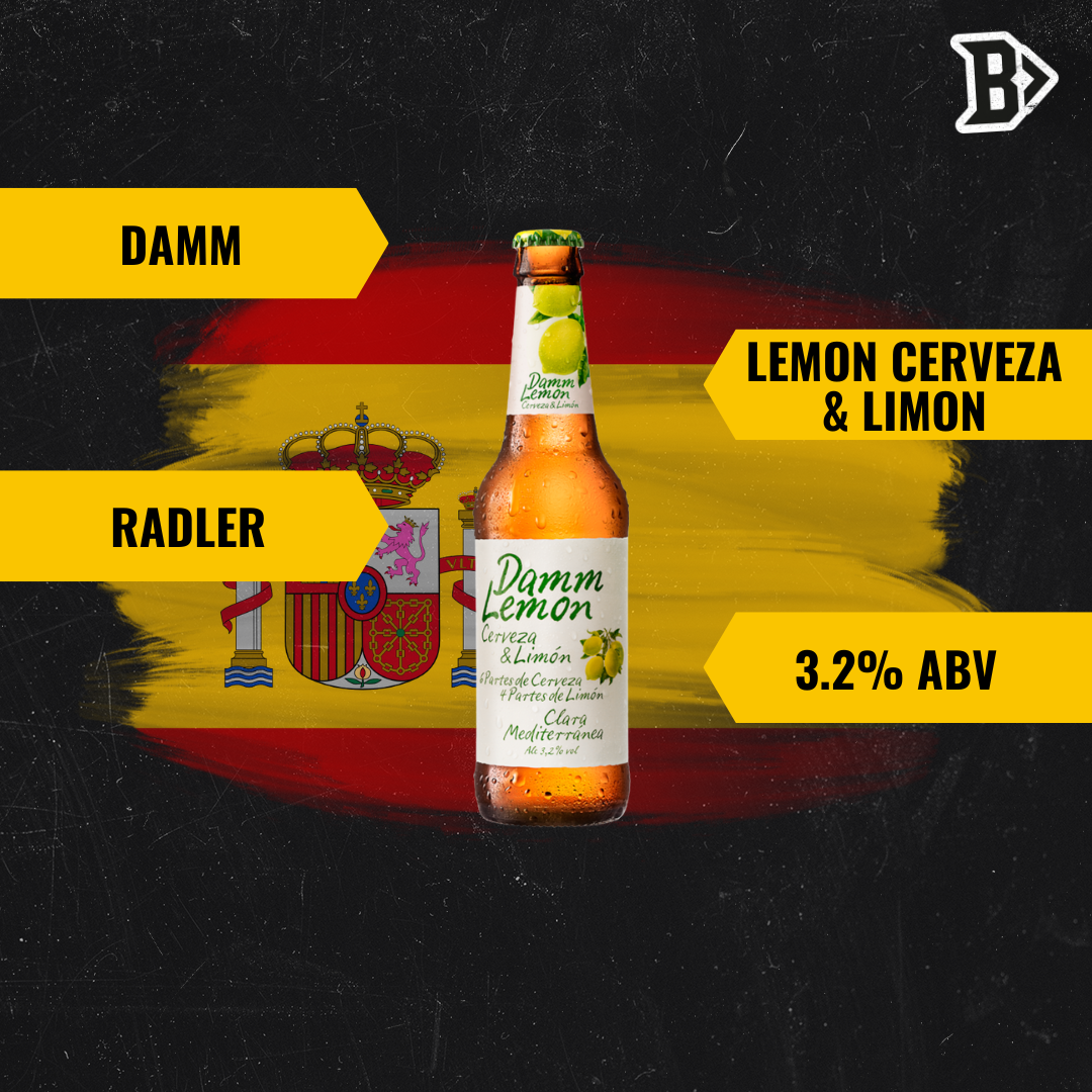 Damm Lemon Cerveza & Limon Radler 330ml Bottles 3.2% ABV (12 Pack)