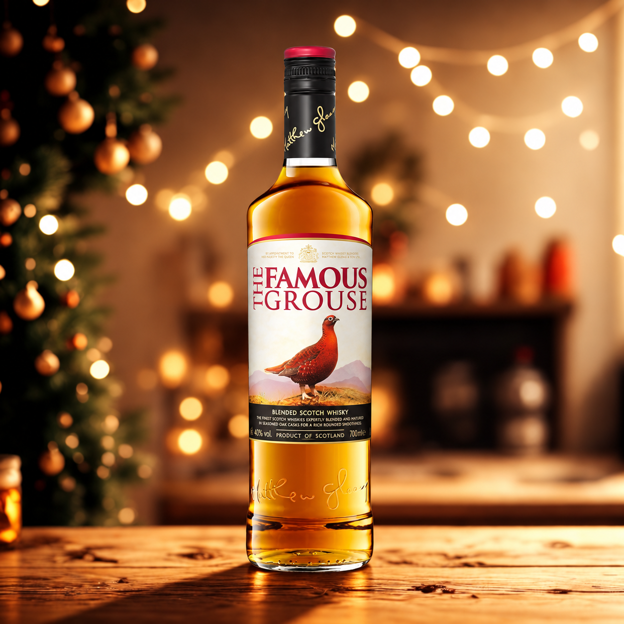 Merry Christmas Famous Grouse Single Grain Whisky Gift Set - (70cl)