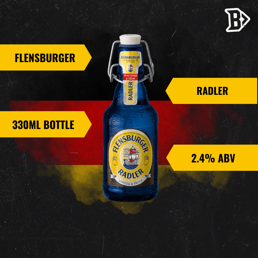 Flensburger German Radler 330ml Bottles – 2.4% ABV (12 Pack) - BEERHUNTER