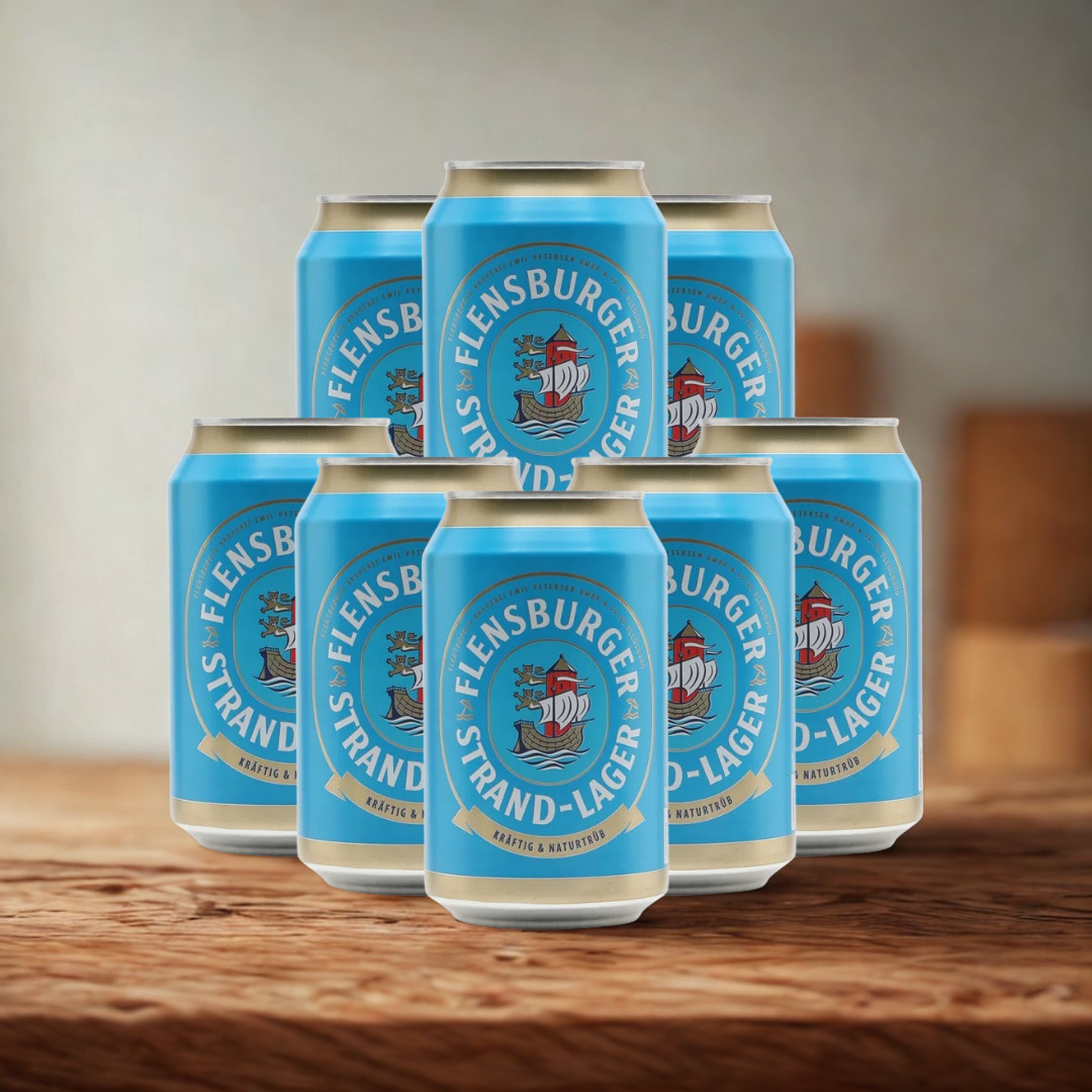 Flensburger German Strand-Lager 330ml Cans - 6.2% ABV (Multipack)