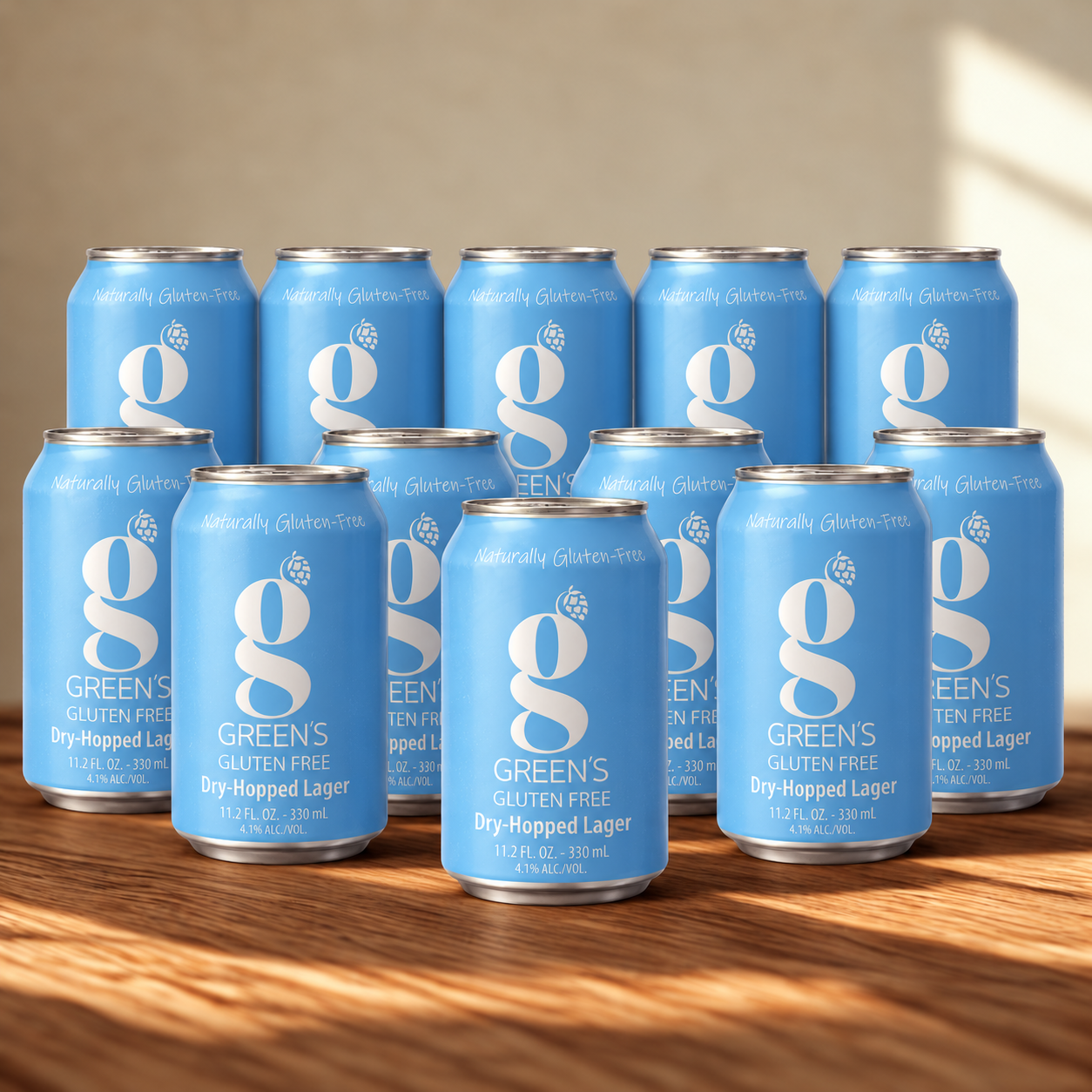 GREEN's Naturally Gluten Free Dry Hopped Lager 330ml Cans - 4.1% ABV