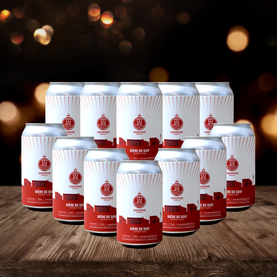 Godspeed Biere de Soif Canadian Everyday Lager 355ml Cans - 4.80% ABV (12 Pack)
