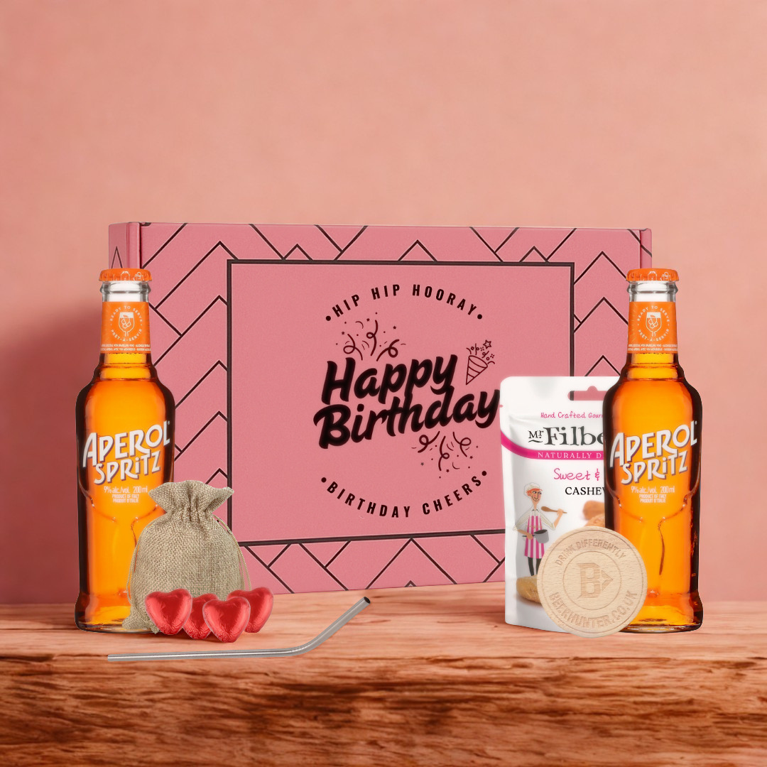 Happy Birthday Aperol Spritz Gift Set with Chocolate & Accessories (2 x 200ml)