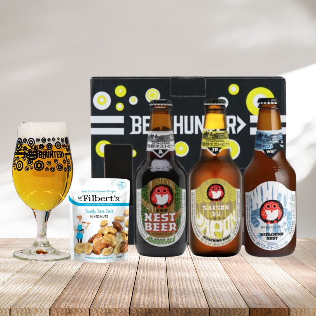 Hitachino Nest Japanese Mixed Beer Gift Set with Glass (3 Pack) - BEERHUNTER