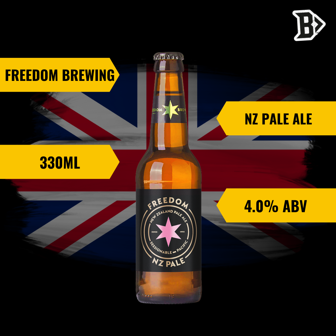 Freedom NZ PALE New Zealand Pale Ale 330 ml Bottles – ABV 4.0% (12 Pack) - BBD October 2025