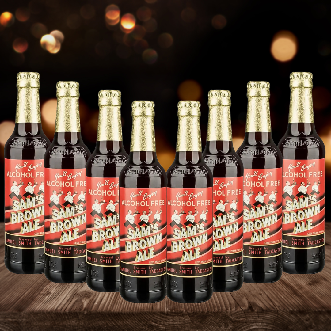 Samuel Smith's Brown Ale British Alcohol-Free Brown Ale 550ml Bottles - 0.4% ABV (Multipack)