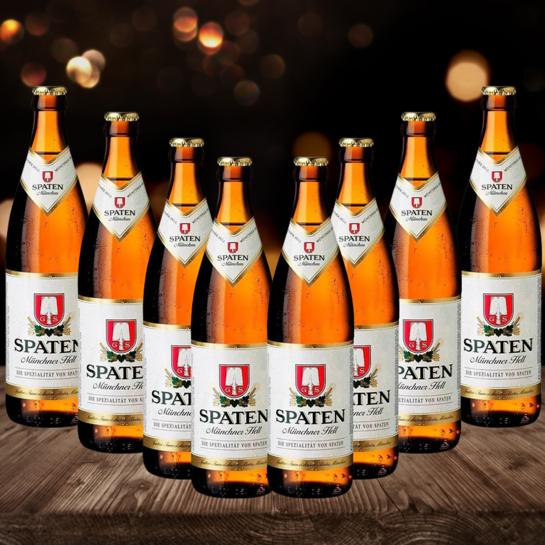 Spaten German Münchner Hells Beer 500ml Bottles - 5.2% ABV (Multipack)