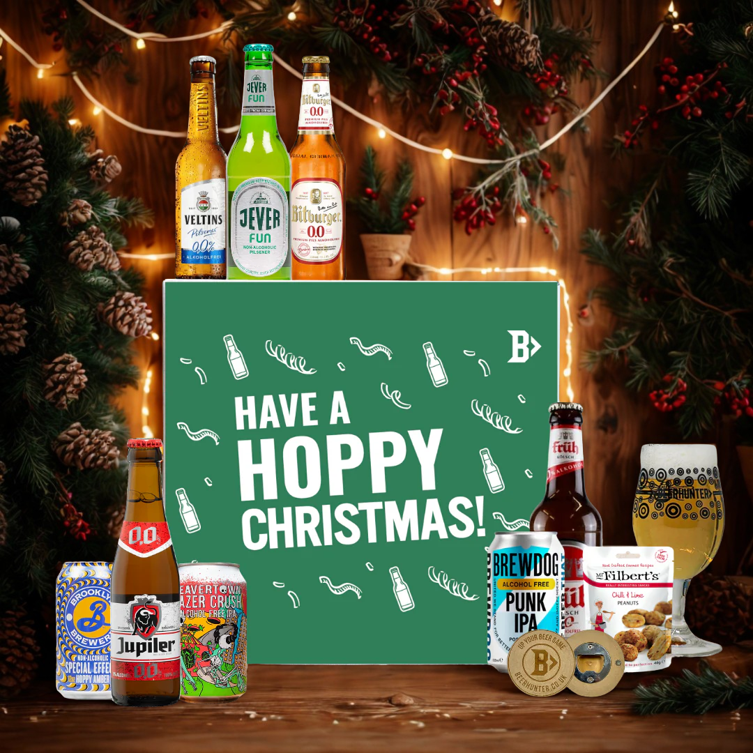 Low/No Alcohol Beer Hoppy Christmas Gift Box with Glass - (8 Pack)