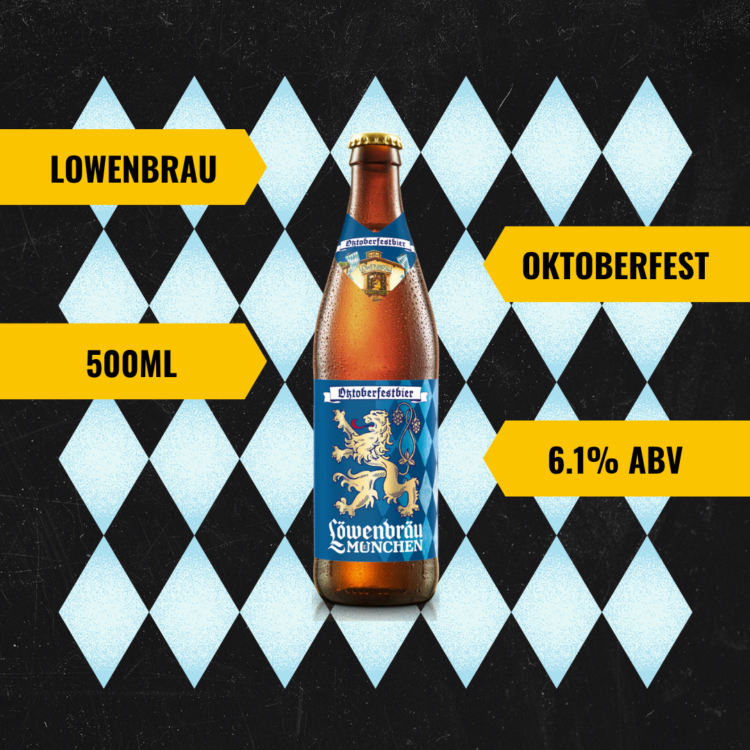 Löwenbräu Oktoberfest German Beer 500ml Bottles – 6.1% ABV (Multipack)