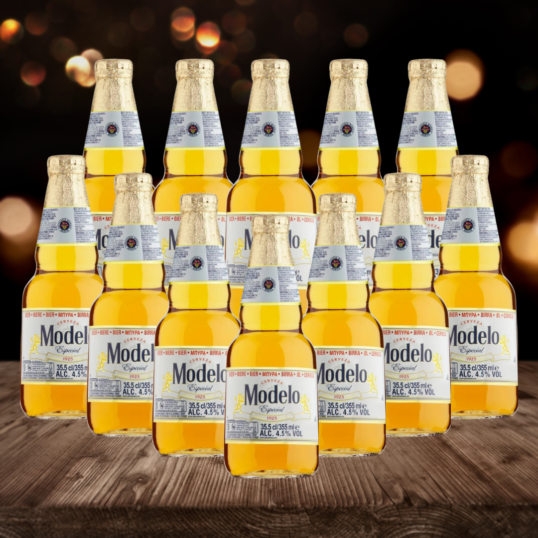 Modelo Especial Mexican Lager 355ml Bottles (12 Pack) - 4.5% ABV - BEERHUNTER