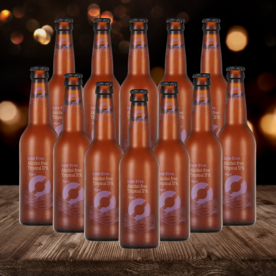 Nøgne Low Five Norwegian Alcohol Free Tropical IPA 330ml Bottles - 0.0% ABV (12 Pack) - BEERHUNTER