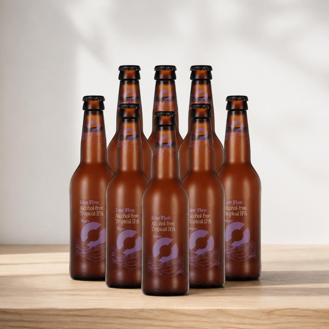 Nøgne Low Five Norwegian Alcohol Free Tropical IPA 330ml Bottles - 0.0% ABV (Multipack)