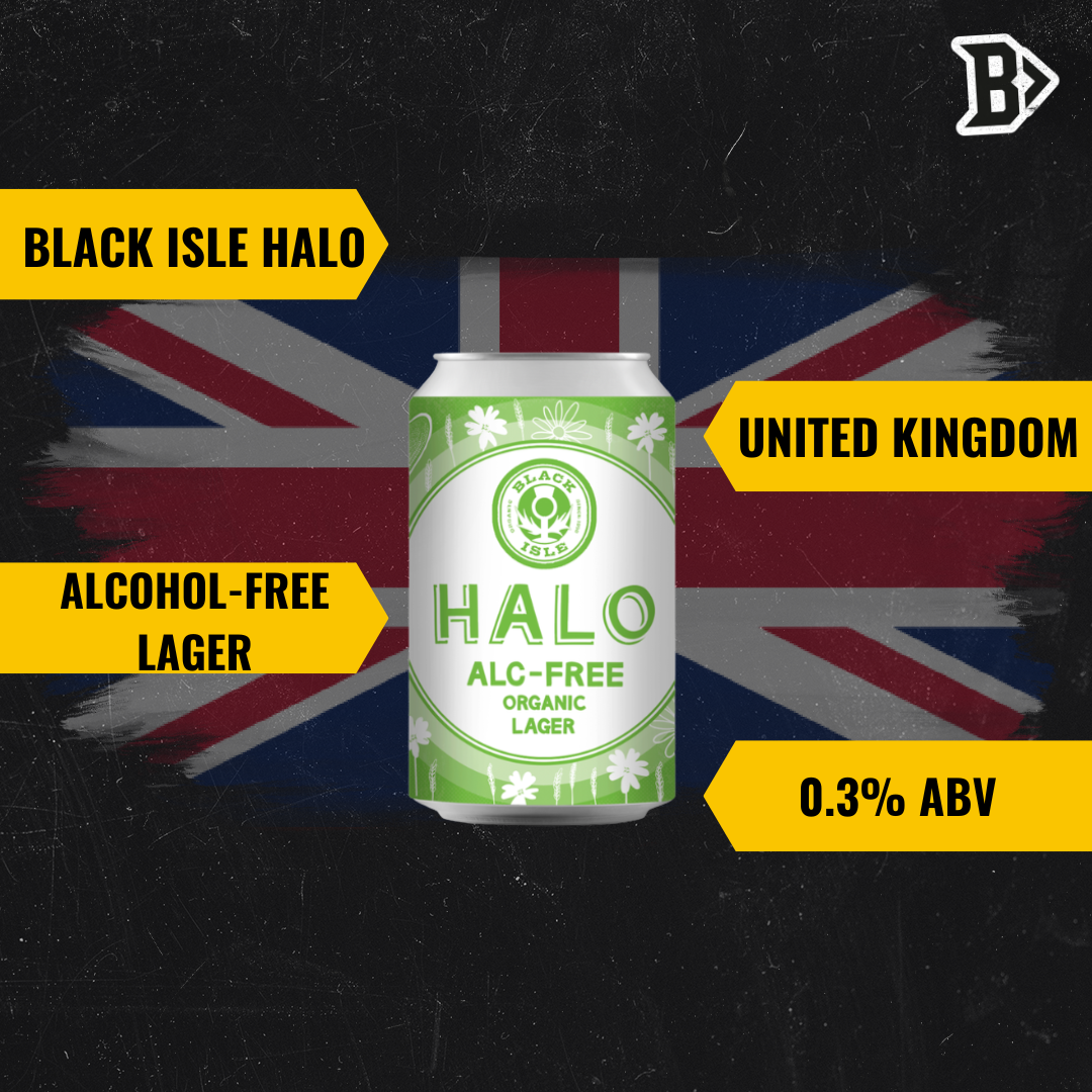 Black Isle Halo Organic Alcohol Free Lager 330ml Cans - 0.3% ABV (12 pack)